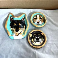 【セール】犬の顔の置物セット　3個セット