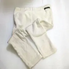 【美品】lapochebiscuitレギンス90白フリル可愛いキッズスリムパンツ