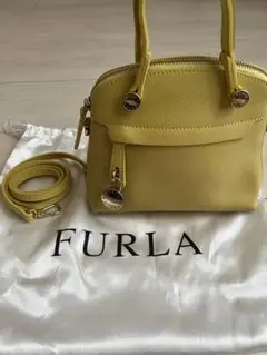 FURLA イエロー レザー バッグ
