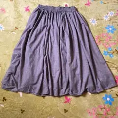 ロングフレアスカート　中黒　Lサイズ