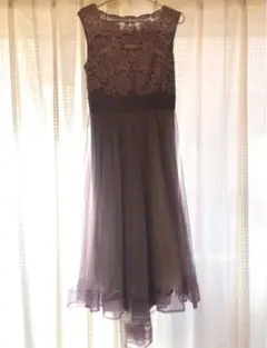 結婚式✨お呼ばれドレス✨パーティードレス✨M✨ドリドール パープルチュールドレス