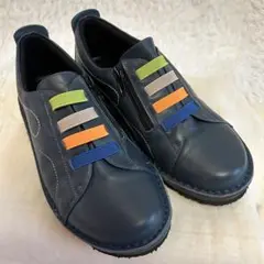 未使用⭐︎外反拇趾防止⭐︎Doruche レザースニーカー　 サイドファスナー甲ゴム