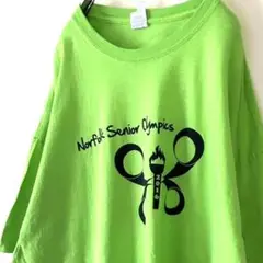 Norfolk シニア オリンピックス Tシャツ 2XL黄緑ライトグリーン古着