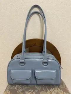 スタンドオイル　バッグ　スカイブルー