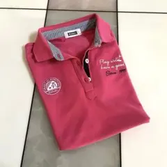美品　Kolwin ピンク ポロシャツ Mサイズ　ゴルフ