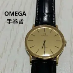 OMEGA 手巻き 時計 2針 ヴィンテージ ゴールド デビル 黒 金 メンズ