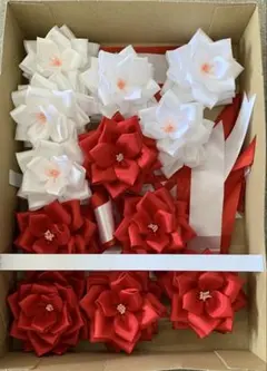 赤と白胸章セット中サイズ