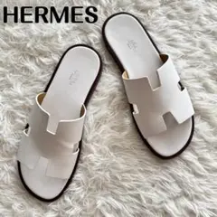 HERMES　エルメス　サンダル　イズミール　43　レザー　ホワイト 中古・古着通販】HERMES (エルメス) イズミール レザーサンダル