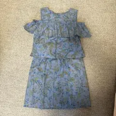 花柄フリルセットアップ