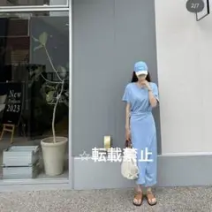 ラルフローレン♡Tシャツラップワンピース　アイスブルー