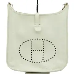 HERMES 美品 エヴリン 1 GM ホワイト □J刻印 ショルダーバッグ