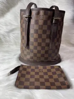 ⭐️LOUISVUITTON ルイヴィトン ダミエ マレ バケット ポーチ有り⭐️