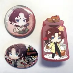文スト 織田作之助 ラバークリップ 缶バッジ きゃらとりあ