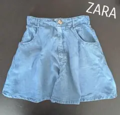 ZARA デニムブルー キュロット 152
