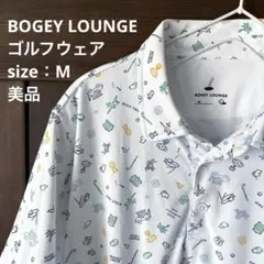 美品 ボギーラウンジ ゴルフ ポロシャツ M メンズ 半袖