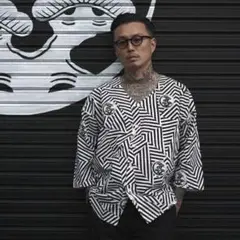 WAX thm ワックス 鯉口シャツ 初期 胸元刺繍 L WAX thm ワックス 鯉口シャツ 初期 胸元刺繍 L - メルカリ