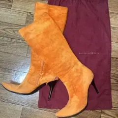 BOTTEGA VENETA スエード ブーツ オレンジ