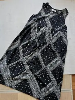 週末セール☆切り替えレーヨンワンピース