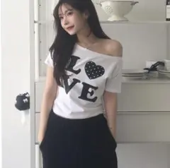 シズニルック トップス 韓国 通販 amood tシャツ ギャル オフショルダー