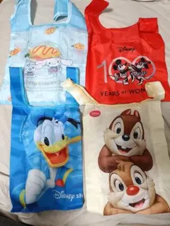 ディズニー　サンリオ　エコバッグ　４個