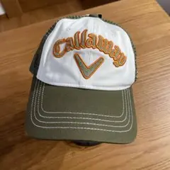 Callaway メッシュキャップ ホワイト/オリーブ新品