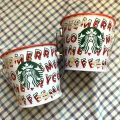 スターバックス　ミニバケツ　2点セット