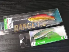 レンジバイブ70ESコウメ60セット箱ルアー針シーバス竿ミニエント57リール80