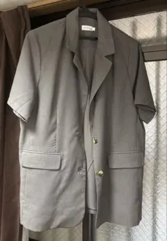 グレー 半袖ジャケット