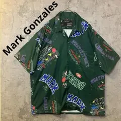 Mark Gonzales マークゴンザレス 総柄 半袖BDシャツ アロハシャツ