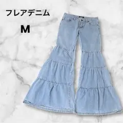 SALE中!!激レア❣️ブーツカット フレア ライトブルー デニム 細見え