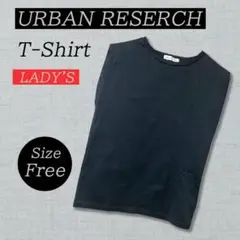 【アーバンリサーチ 】ブラック レディースノースリーブTシャツ