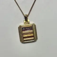 寄木細工 ネックレス ゴールド