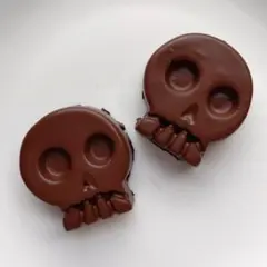 チョコレート　ドクロ フェイクスイーツデコパーツ 食品サンプル　推し活