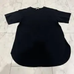 GU 黒　半袖Tシャツ ラウンドヘム　レディース　S 送料無料