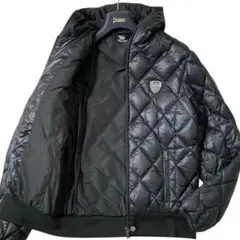 良品/L相当 EMPORIO ARMANI キルティング ダウンジャケット 黒