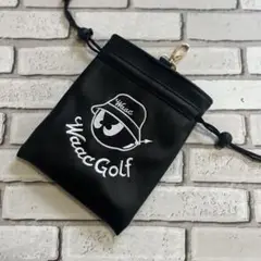 ワック ゴルフ 小物入れ WaacGolf ロゴ入り ブラック バック