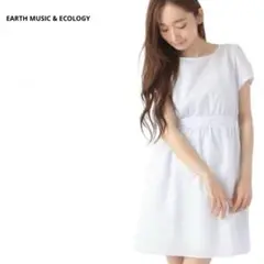 (226)アースミュージックアンドエコロジー　 フレアワンピース ブルー　新品