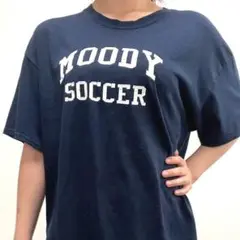 Tシャツ MOODY SOCCER ネイビー 紺 古着ビンテージ