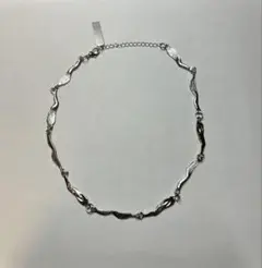 Zirconia Silver Chain Necklace Grunge