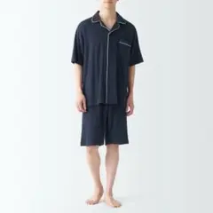 無印良品　タオルパジャマ　ネイビー　XL