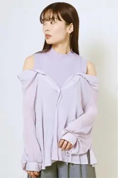 SNIDEL ブラウスレイヤードニットトップス ¥13,970 新品 スナイデル