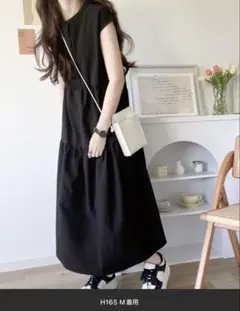 バックリボンティアードワンピース