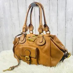【Chloe】クロエ パディントン 伊製 南京錠と鍵が魅力 レザートートバッグ