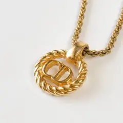 クリスチャンディオール Dior ロゴネックレス GP ペンダント アクセサリー