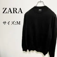 ZARA ザラ ファッション トップス セーター ニット　ブラック　シンプル　春