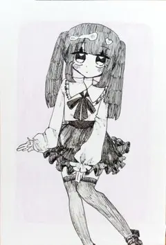 手描き イラスト オリジナル 地雷系