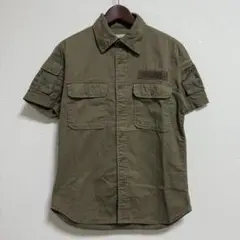 AVIREX ファティーグ カーキシャツ 半袖シャツ