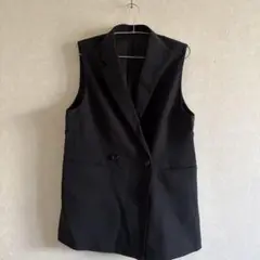 GU ノースリーブベスト ジレ　ブラック