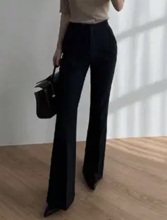 SHEIN DAZYエロンゲートフレアレッグパンツ　ブラック　XS【新品未使用】