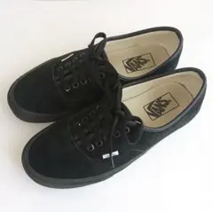 vans✨オーセンティック オールブラック US8 ピッグスエード 黒